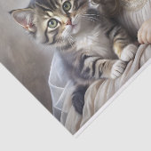 Kinder- en Kittensportret Decoupage Tissuepapier (Detail)