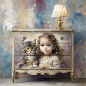 Kinder- en Kittensportret Decoupage Tissuepapier