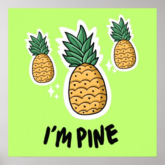 Kinder en kwekerij Ik ben Pine Wall Art Poster (Voorkant)