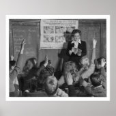 Kinder en Rationenboekweek WWII - Vintage Poster (Voorkant)