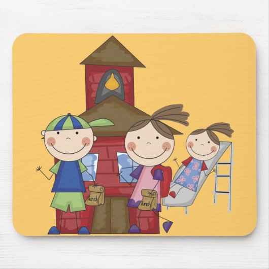 Kinder en Schoolhouse T-shirts en cadeautjes Muismat (Voorkant)