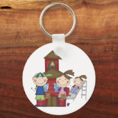 Kinder en Schoolhouse T-shirts en cadeautjes Sleutelhanger (Voorkant)