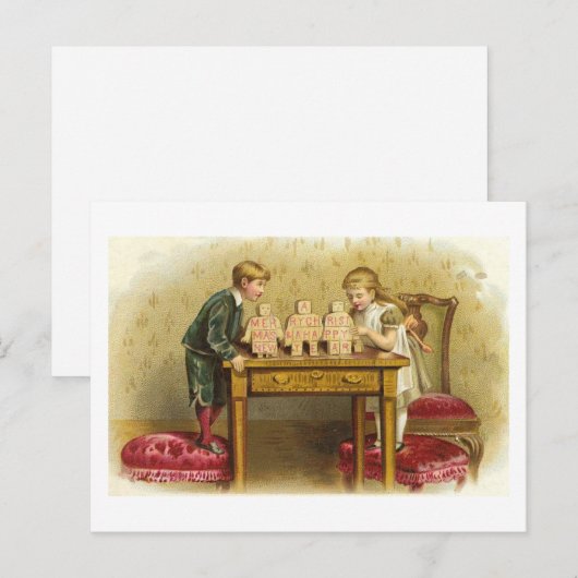 Kinder en SpeelgoedkerstKaart Feestdagenkaart (Voorkant / Achterkant)