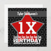 Kinder en Tiener zwarte sterren V01A Kaart (Voorkant / Achterkant)