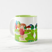 Kinder en verjaardagsfeestjes tweekleurige koffiemok (Voorkant links)