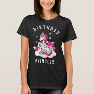 Kinder en volwassen Unicorn Birthday Princess Girl T-shirt
