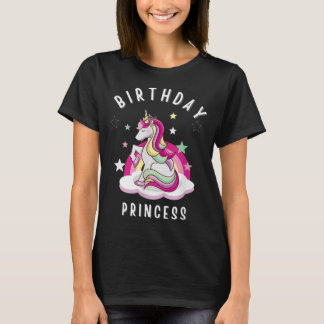Kinder en volwassen Unicorn Birthday Princess Girl T-shirt