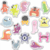 Kinder eng niet eng Goofy Monsters Sticker (Voorkant)