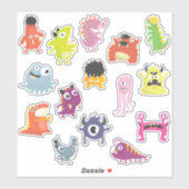 Kinder eng niet eng Goofy Monsters Sticker (Vel)