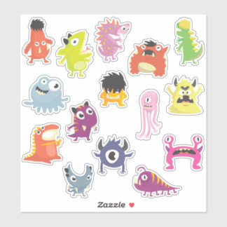 Kinder eng niet eng Goofy Monsters Sticker