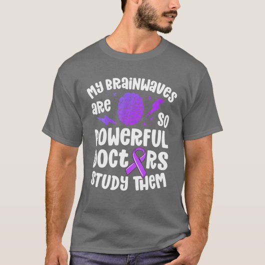 Kinder Epilepsy Shirt Krachtige hersengolven (Voorkant)
