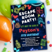 Kinder Escape Room Verjaardagsfeestuitnodiging Kaart