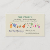 Kinder evenementenplanner - Schattigee grillige Ca Visitekaartje (Achterkant)