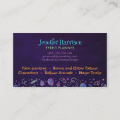 Kinder Evenementenplanner - Schets en Waterverf Visitekaartje (Achterkant)