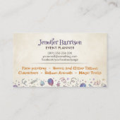 Kinder Evenementenplanner - Schets en Waterverf Visitekaartje (Achterkant)