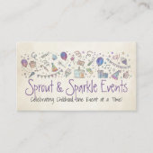 Kinder Evenementenplanner - Schets en Waterverf Visitekaartje (Voorkant)