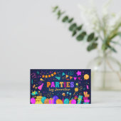 Kinder Event Planner - Kleurrijke grillige Cartoon Visitekaartje (Staand voorkant)