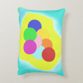 Kinder extra luide feestkleuren geel roze blauw ku accent kussen (Achterkant (Verticaal))