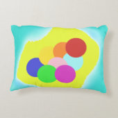 Kinder extra luide feestkleuren geel roze blauw ku accent kussen (Achterkant)