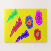 Kinder extra luide feestkleuren geel roze blauw ku legpuzzel (Horizontaal)