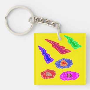 Kinder extra luide feestkleuren geel roze blauw ku sleutelhanger