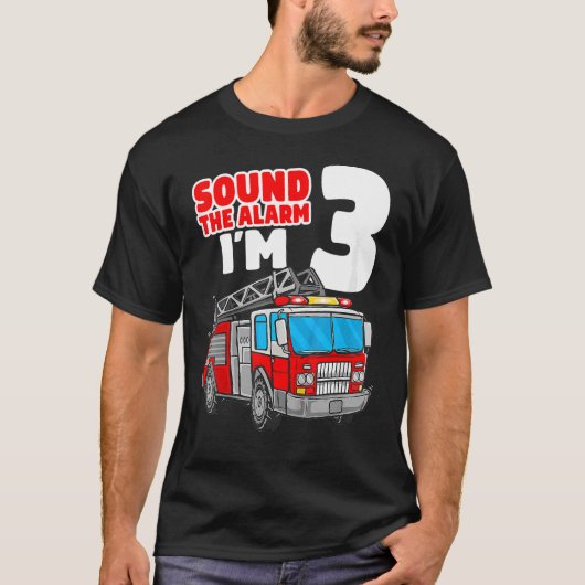 Kinder F Brandweerwagen 3 Jaar Oud Brandweerman 3e T-shirt (Voorkant)