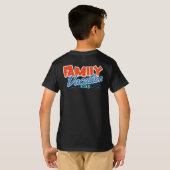 Kinder Familie Cruise Zwart Personaliseer T-Shirt (Achterkant volledig)