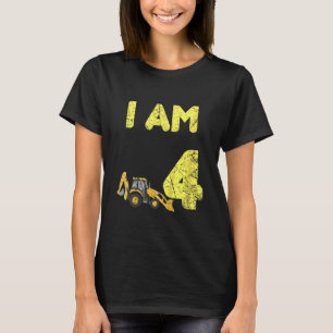 Kinder familiebouw Vrachtwagen graafmachine Birthd T-shirt