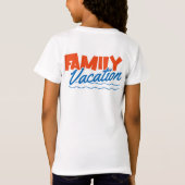 Kinder Familiecruise Blauw/Oranje Vakantie Zonsond T-shirt (Achterkant)