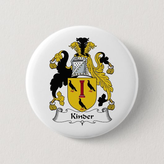 Kinder Family Crest Ronde Button 5,7 Cm (Voorkant)
