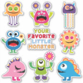 Kinder favoriete kleine monsterset sticker (Voorkant)