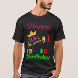 Kinder Februray Meisjes Verjaardag 15 Februray 1e T-shirt