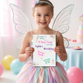 kinder feeënthema verjaardagsfeest Fairyland Kaart