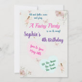 kinder feeënthema verjaardagsfeest Fairyland Kaart (Voorkant)