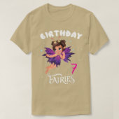 Kinder feestdag 7 jaar oud Fairy Birthd T-shirt (Design voorkant)