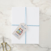 Kinder feestdag binnenshuis cadeaulabel (Met Touw)