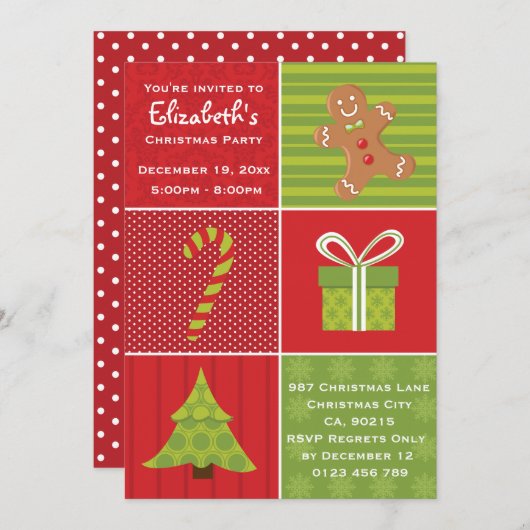 Kinder feestdag kaart (Voorkant / Achterkant)