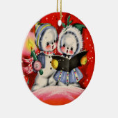 kinder feestdag met kerstavond keramisch ornament (Rechts)