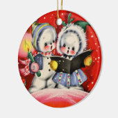 kinder feestdag met kerstavond keramisch ornament (Links)