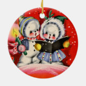 kinder feestdag met kerstavond keramisch ornament (Achterkant)