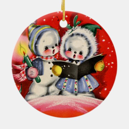 kinder feestdag met kerstavond keramisch ornament (Achterkant)