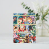 kinder feestdag met oud kerstfeest feestdagenkaart (Staand voorkant)