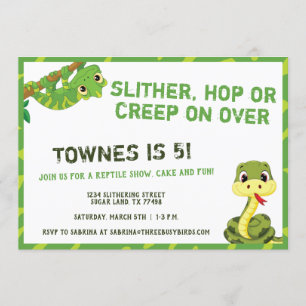 Kinder feestdag   Snake & Lizard Kaart
