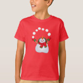 Kinder feestdag T-shirt Snowman (Voorkant)