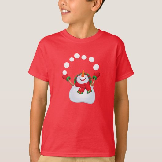 Kinder feestdag T-shirt Snowman (Voorkant)