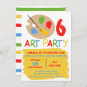 Kinder feestdag uitnodiging (Voorkant / Achterkant)