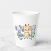 Kinder feesten babydieren papieren bekers (Achterkant)