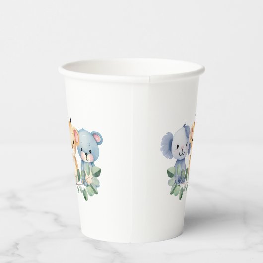 Kinder feesten babydieren papieren bekers (Rechts)