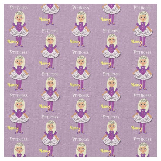 Kinder feiprincess Personalized Whimsy Print Stof (Close Up)
