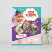 Kinder Festivalflyer Sjabloon (Staand voorkant)